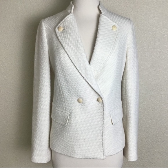 Vince Cream Woolblend Boucher Military Blazer Coat - Picture 1 of 13